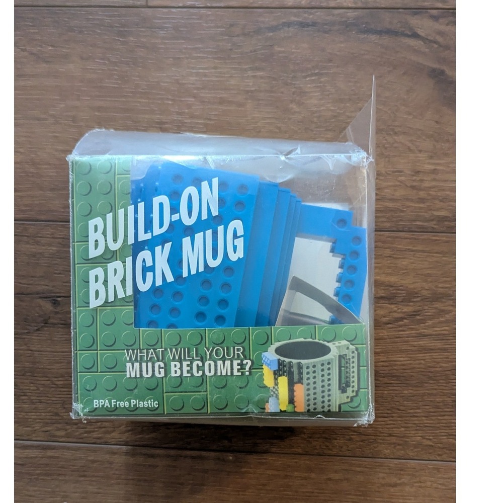 Build-On‎ Brick Mug Blue 12oz BPA Free Plastic Compatible with Major Brick Sets